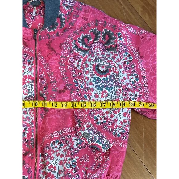 Free People Daytrip Paisley Bomber Jacket XS - Picture 6 of 8